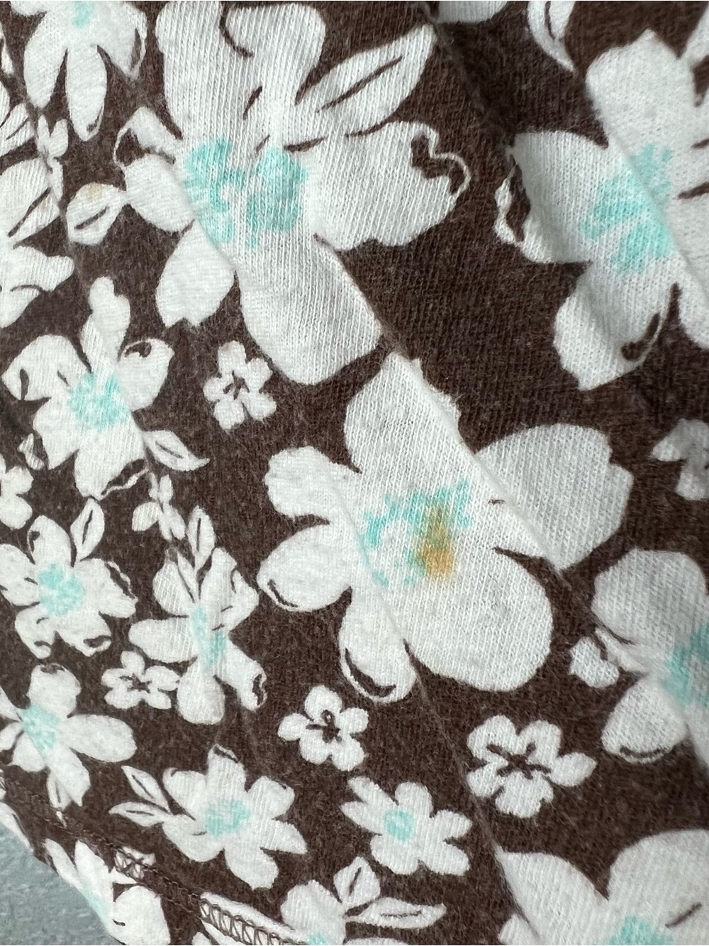 Y2K Hollister California 1922 Brown Floral Babydoll Top Size S 100% Cotton - Picture 4 of 4